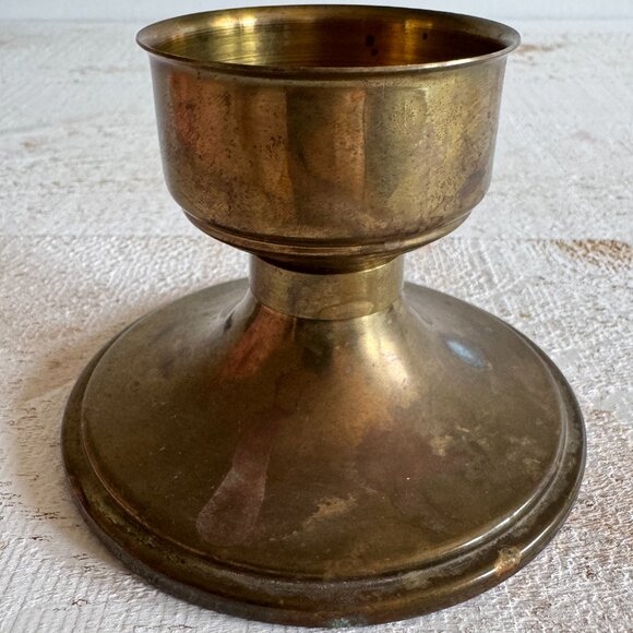 Vintage Swan of Denmark Brass Candlestick Holder - Picture 4 of 8